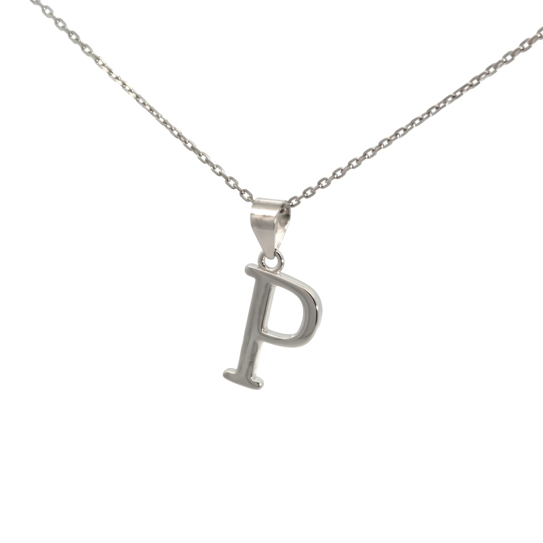 Strieborný prívesok písmeno P-03