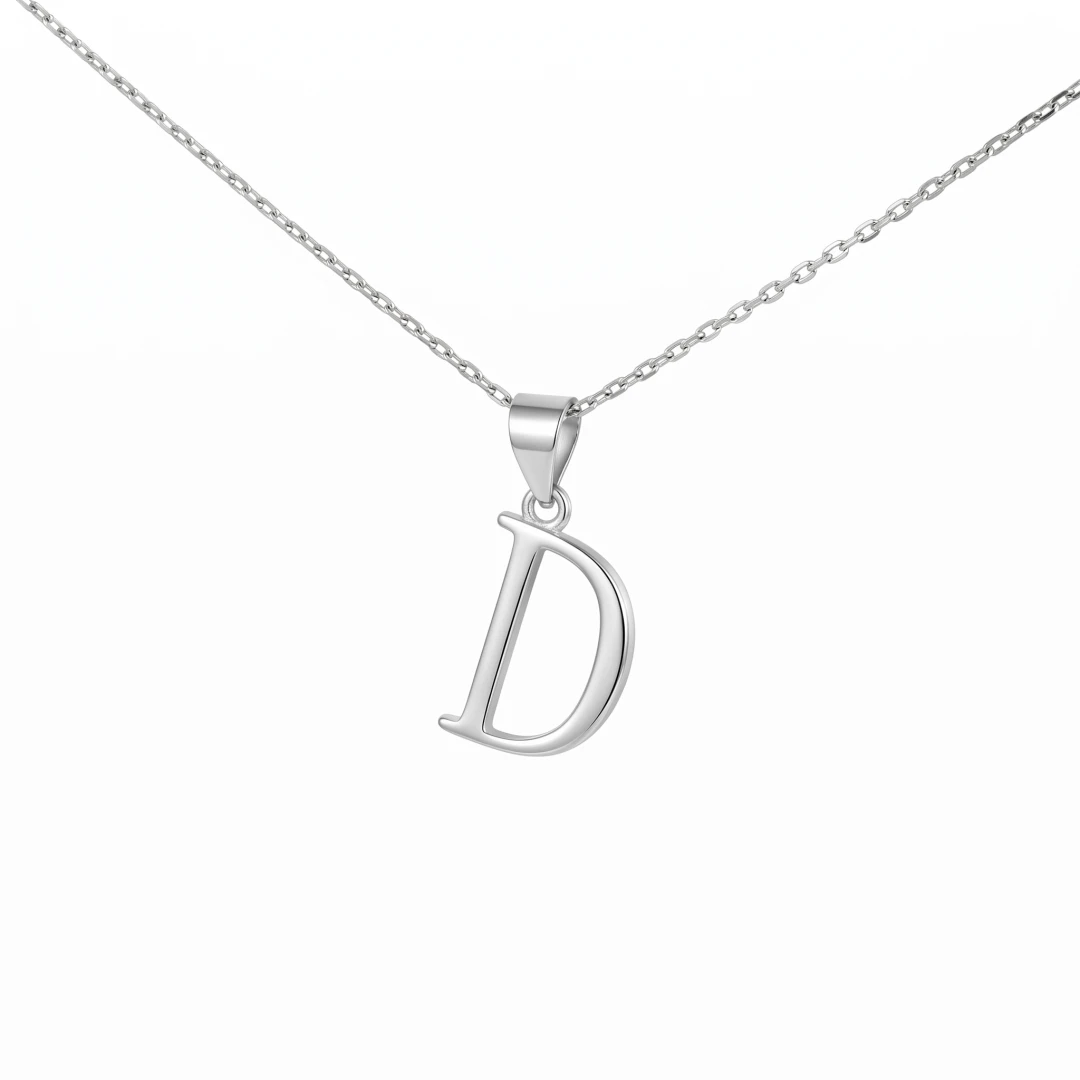 Strieborný prívesok písmeno D-17