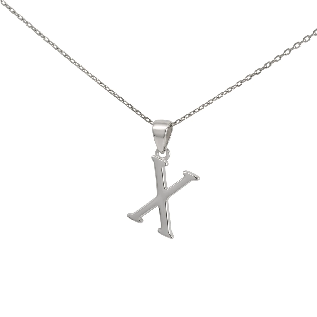 Strieborný prívesok písmeno X-33
