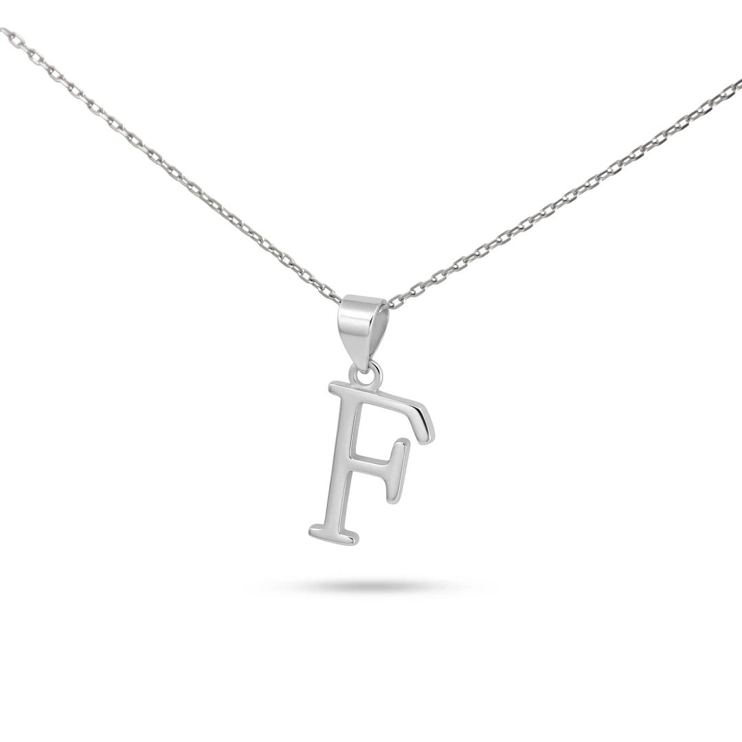 Strieborný prívesok písmeno F-28