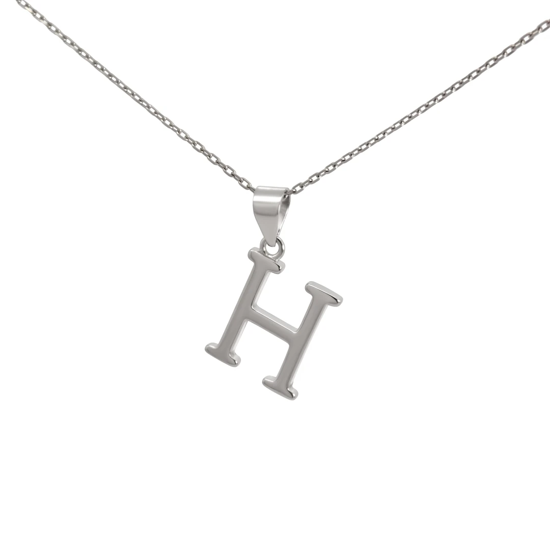 Strieborný prívesok písmeno H-41