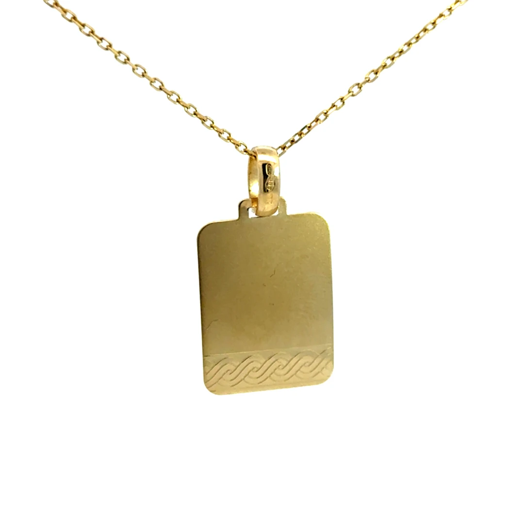 Zlatý prívesok platnička PLPV-15
