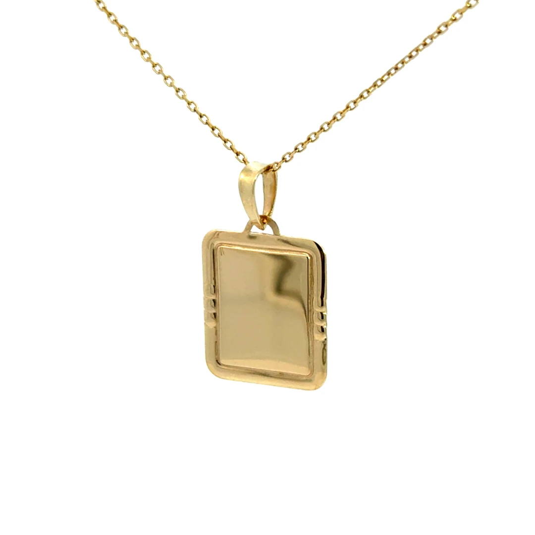 Zlatý prívesok platnička P-264