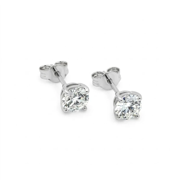 Zlaté náušnice s diamantmi KN001/LAB