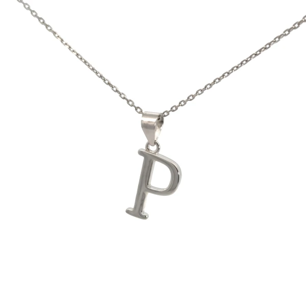 Strieborný prívesok písmeno P-03
