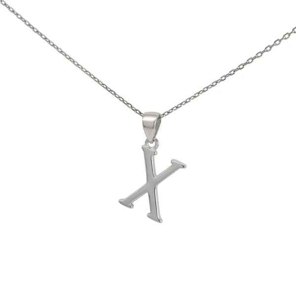Strieborný prívesok písmeno X-33
