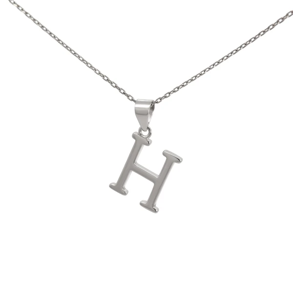 Strieborný prívesok písmeno H-41